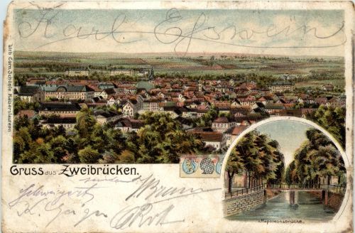 Gruss aus Zweibrücken - Litho
