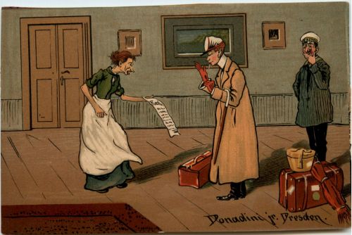 Humor - Künstlerkarte Donadini jr. Dresden