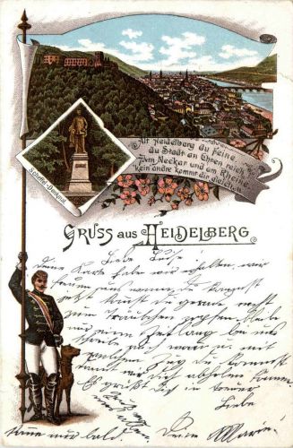 Gruss aus Heidelberg - Litho