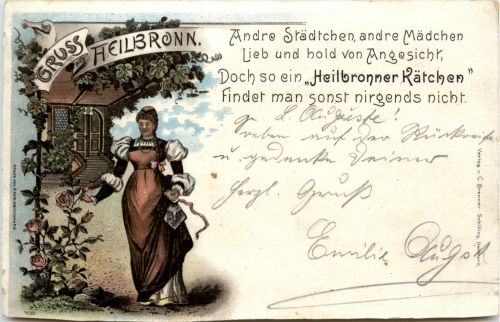 Gruss aus Heilbronn - Litho