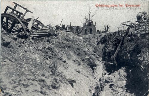 Schützengraben bei Sovecourt - Feldpost