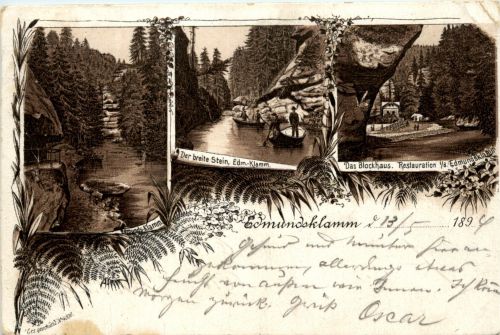 Edmundsklamm - Litho 1894 !!!