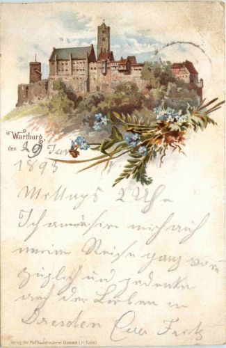 Wartburg - Litho 1893 !!!