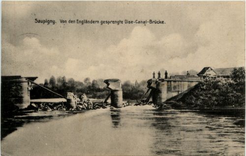 Saupigny - Gesprengte Brücke - Feldpost