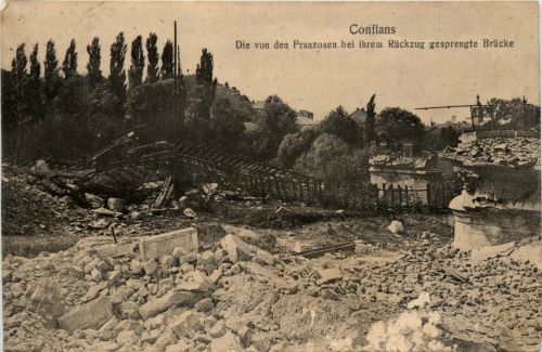 Conflans - Gesprengte Brücke - Feldpost