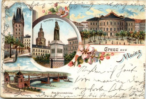 Gruss aus Mainz - Litho