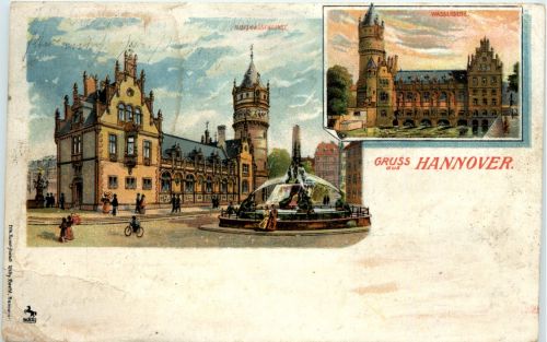 Gruss aus Hannover - litho