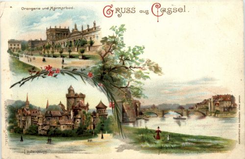 Gruss aus Cassel - Litho