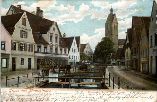 Gruss aus Memmingen - Frauenkirche und Hirschgasse