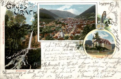 Gruss aus Urach - Litho