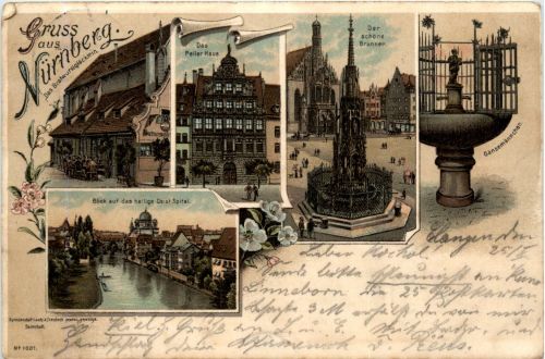 Gruss aus Nürnberg - Litho