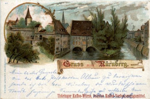 Gruss aus Nürnberg - Litho