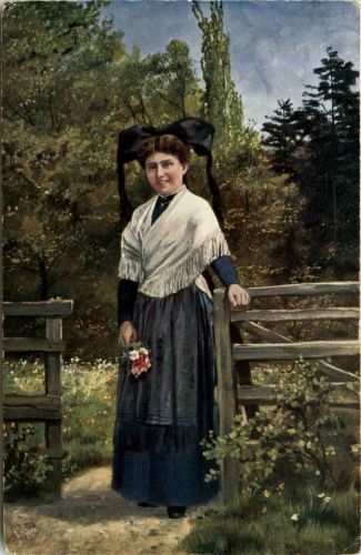 Markgräflerin - Künstlerkarte H. Hoffmann