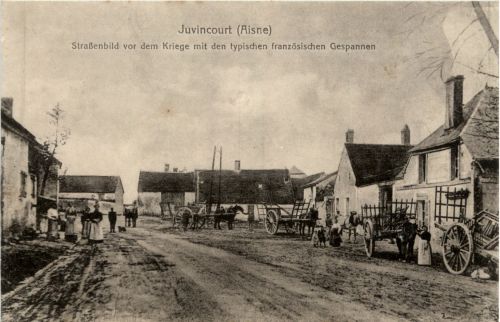 Juvincourt - Strassenbild vor dem Kriege