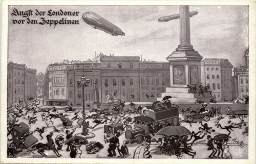 Angst der Londoner vor dem Zeppelin