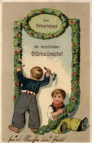 Geburtstag - Kinder Prägekarte