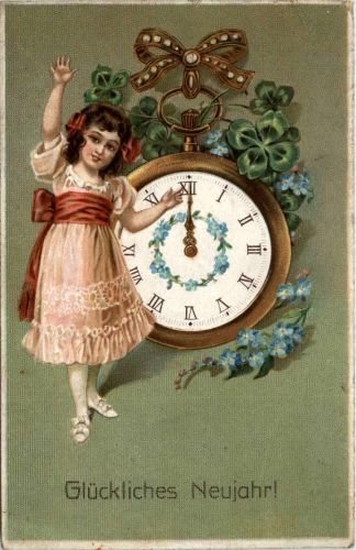 Neujahr - Kind Uhr