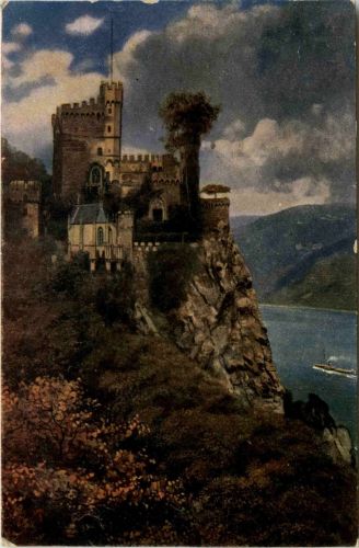 Burg Rheinstein - Künstlerkarte H. Hoffmann