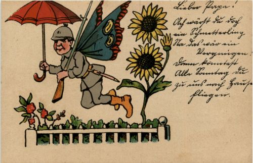 Soldat als Schmetterling