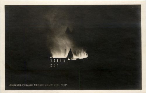 Limburg a d Lahn - Brand des Schlosses 1929