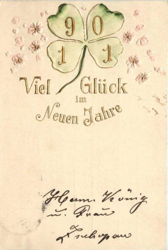 Neujahr - Jahreszahl 1911
