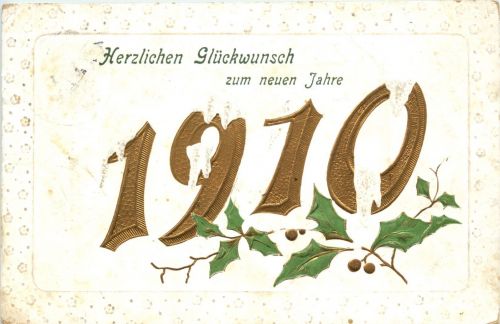 Neujahr - Jahreszahl 1910