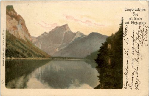 Eisenerz/Steiermark - Leopoldsteiner See mit Mauer und Pfaffenstein