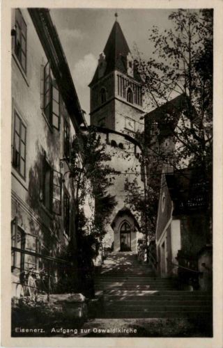 Eisenerz/Steiermark - Aufgang zur Oswaldikirche