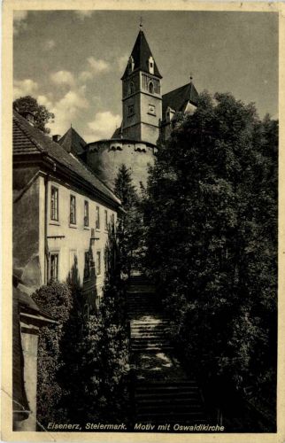 Eisenerz/Steiermark -Motiv mit Oswaldi- Kirche