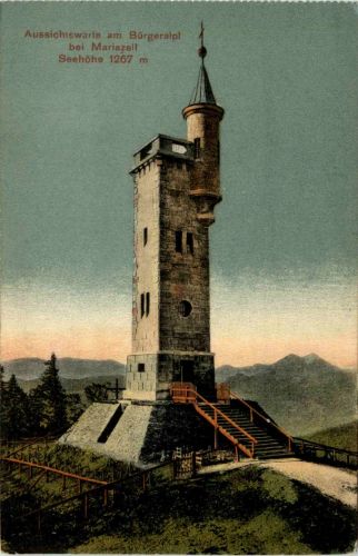 Aflenz/Steiermark - Aussichtswarte am Bürgeralpl bei Mariazeil
