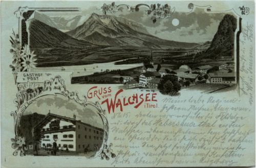 Gruss vom Walchensee - Litho