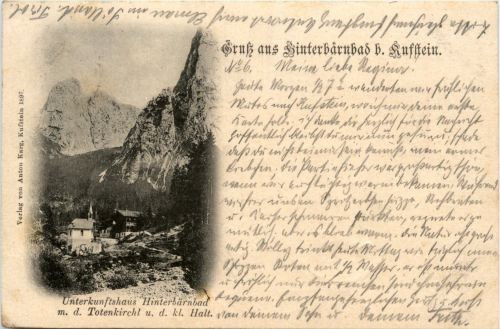 Gruss aus Hinterbärnbad bei Kufstein