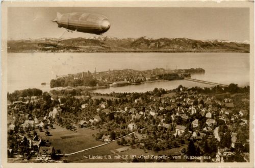 Zeppelin über Lindau