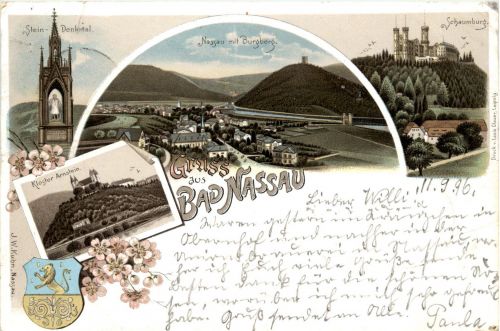 Gruss aus Bad Nassau - Litho