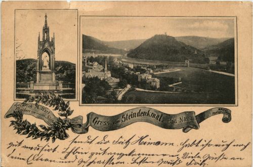 Gruss vom Steindenkmal Bad Nassau an der Lahn