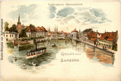 Gruss aus Bamberg Litho