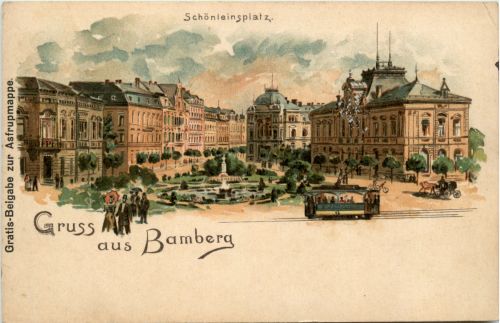 Gruss aus Bamberg - Litho
