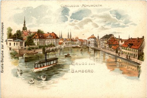 Gruss aus Bamberg - Litho