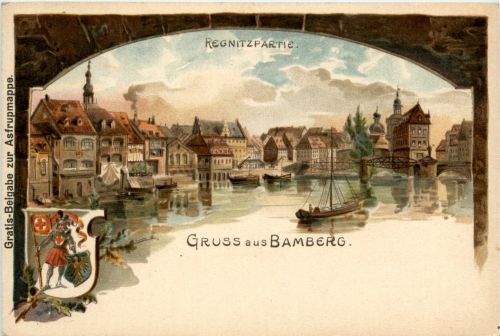 Gruss aus Bamberg - Litho