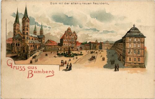 Gruss aus Bamberg - Litho