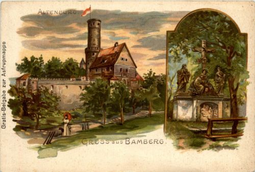 Gruss aus Bamberg - Litho