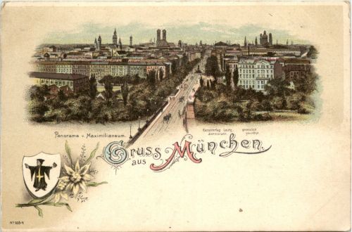 Gruss aus München - Litho