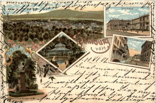 Gruss aus Homburg - Litho