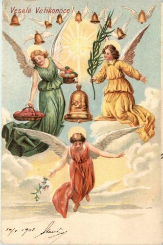 Ostern - Prägekarte - Engel