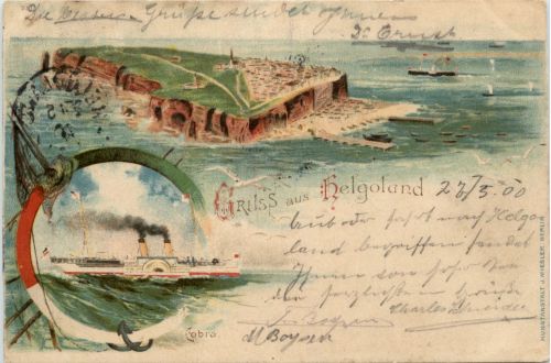Gruss aus Helgoland - Litho