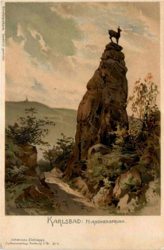 Karlsbad - Hirschensprung - Litho