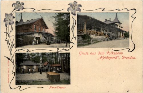 Dresden - Gruss aus dem Volksheim Heidepark
