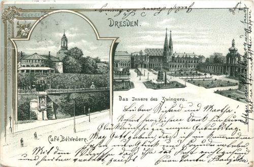 Dresden - Cafe Belvedere - Litho