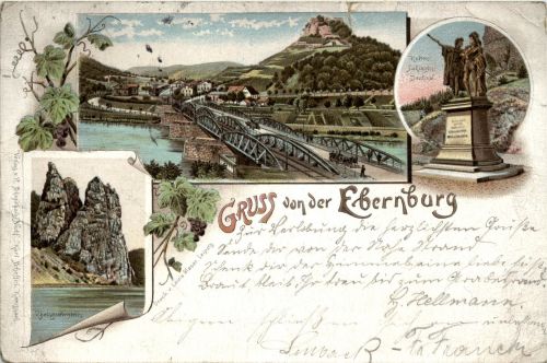 Gruss aus Ebernburg - Litho