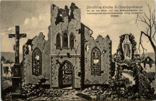 Zerstörte Kirche in Oberburnhaupt